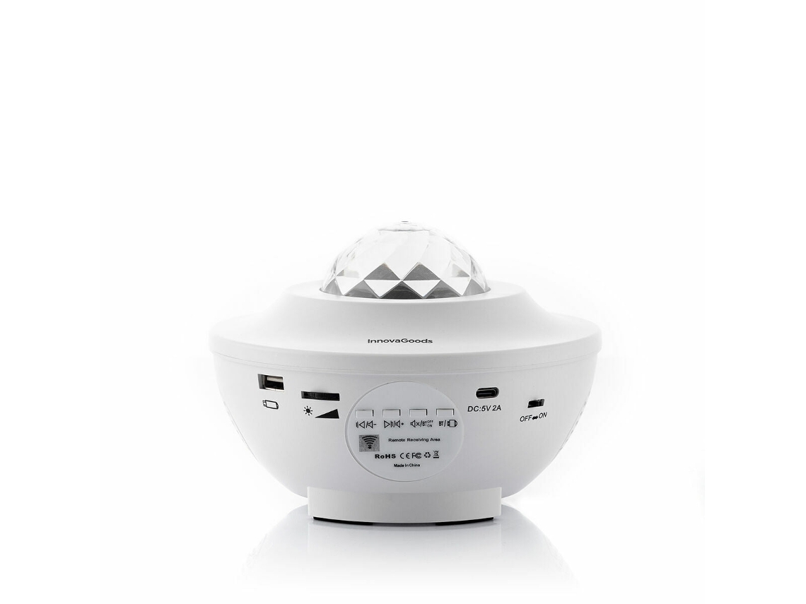 Projetor De Estrelas Com Led, Laser E Alto Falante Bluetooth Aquaforge