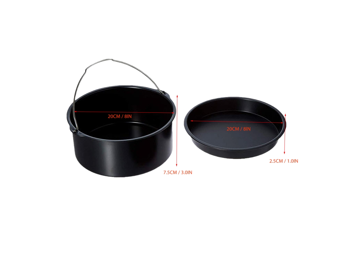 Acessórios Fryer LAXISCREED Barril Pizza Panelas Inox 8in