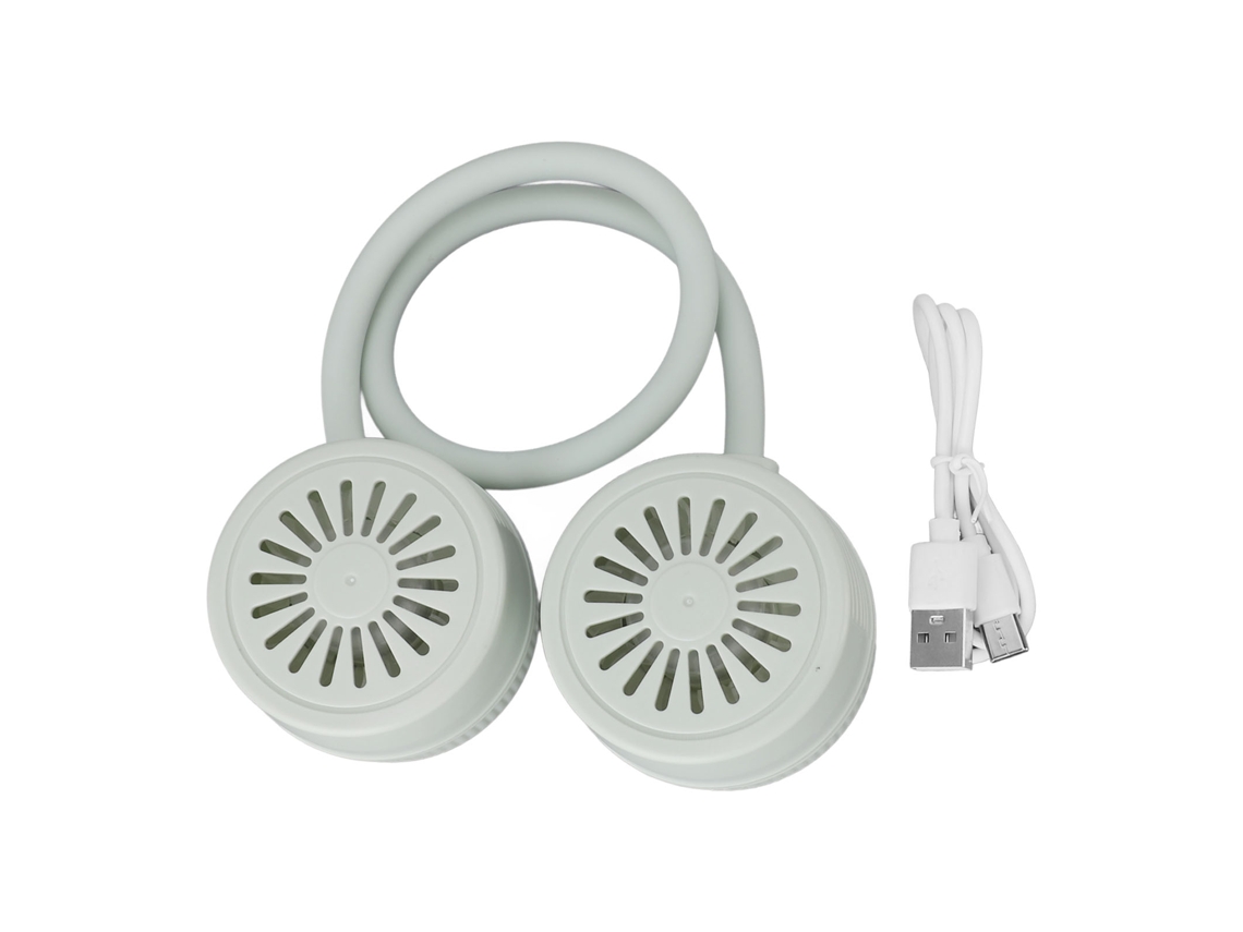 Ventilador portátil de pescoço sem lâminas, recarregável por USB, para camping, viagens, corrida e desporto verde LAXISCREED