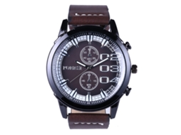 Reloj De Pulsera Analógico Para Hombres Zhoulianfa De Cuarzo Con Correa De Cuero Pu Color Café Oscuro