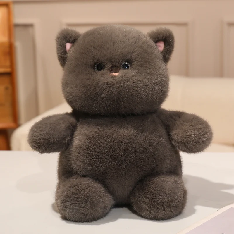 Brinquedo de Pelúcia Gato Branco Boneco de Pelúcia Criativo MDUG (cinza 28cm)