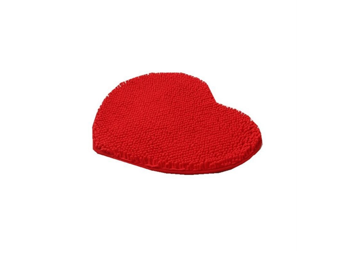 Nova Line tapete de Coração Anti derrapante Lavável para Banheiro, Entrada, Sala 20x24 Polegadas (vermelho)