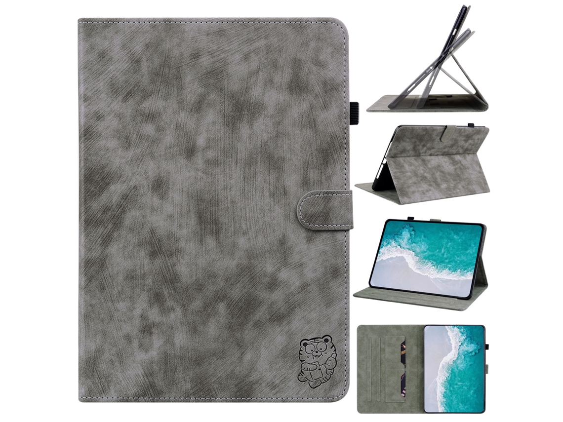 Capa resistente a impactos com suporte Digitallab para Samsung Tab S12 Plus de 12,4 polegadas (cinza)