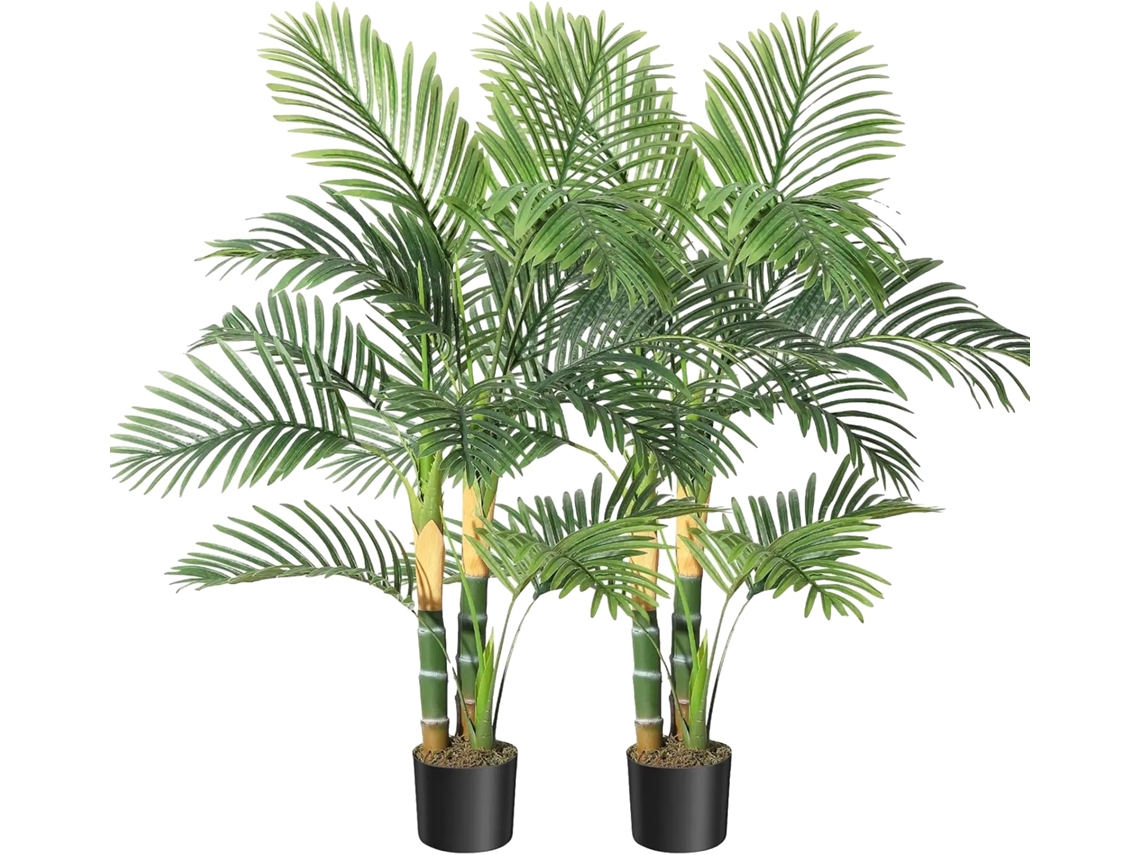 Planta De Palma Artificial, Folhagem Falsa, Decoração Interna E Externa, Verde, 120cm