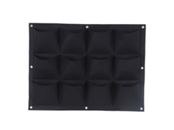 Saco De Plantio Vertical 12 Bolsos Degradável Preto