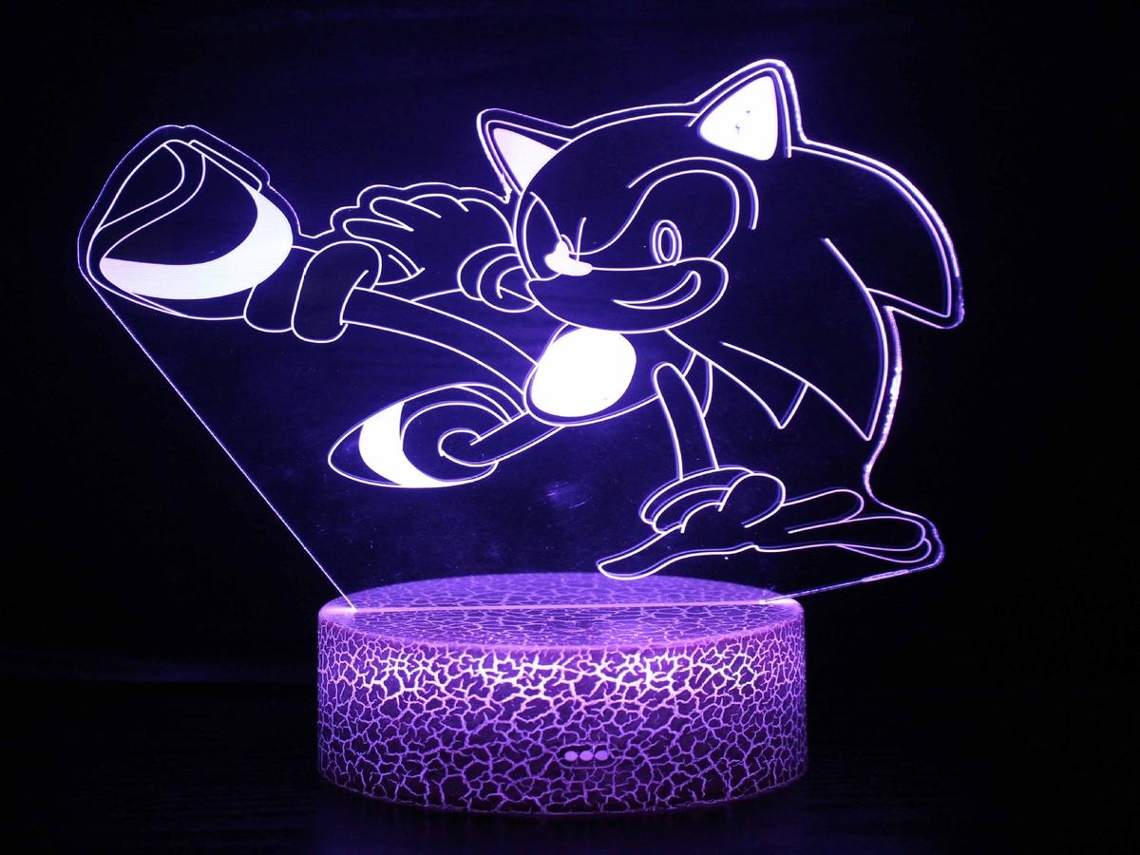 Luminária noturna 3D Lurelia com RGB para quarto infantil, ideal para cabeceira.