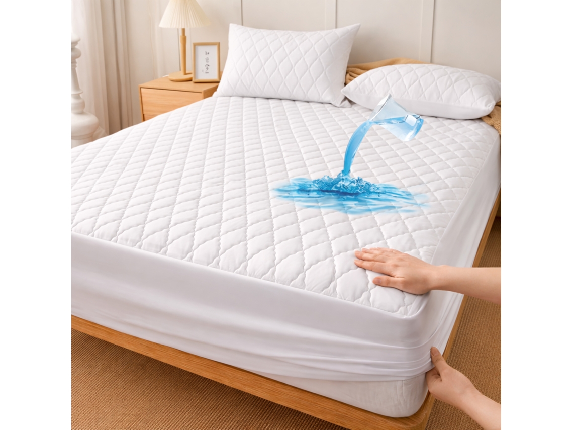 Protetor Colchão Impermeável Acolchoado 150x190 Cm NYANA Home - Elástico 360°