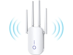 Amplificador De Sinal Wifi Sem Fio Extensor De Alcance Wifi 1200 Mbps Banda Dupla 2,4 Ghz/5 Ghz Repetidor Wifi 100 240 V Yizhood (branco)