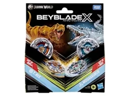 Beyblade X Jurassic World T. Rex Contra Mosasaurus, 2 Piões De Competição Takara Tomy, 2 Lançadores, A Partir De 8 Anos Hasbro