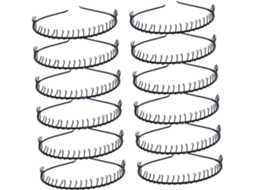 Pacote Com 24 Faixas De Cabelo Pretas De Arame Com 31 Dentes - Fáceis De Usar E Confortáveis.