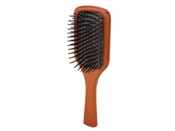 Escova de Cabelo Raquete 2026: Escova de cabelo com cabo ergonômico para massagem no couro cabeludo, reduzindo a tração e desembaraçando os fios.