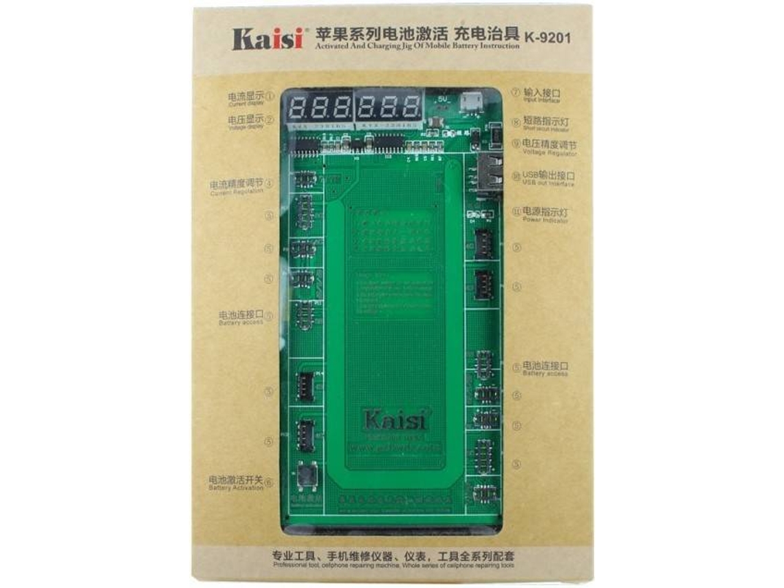 Verificardor de Baterias KAISI K-9201 iPhones 4G / 4S / 5G / 5S / 5C