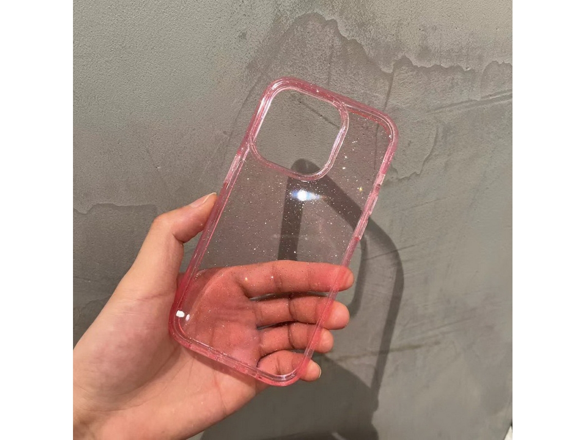 Capa Transparente Rosa, Simples E Brilhante, Para Iphone 17 Air, Com Furo De 1,5 Mm, 2 Unidades.