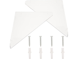 Kombuida Conjunto De 1-prateleira Canto Acrílico Transparente Decorativa Para Banheiro, Cozinha E Sala De Estar