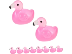 Conjunto De 50 Flamingos De Resina Para Decoração De Jardim E Bolos Pequenos Enfeites De Flamingo Para Festas E Celebrações Ao Ar Li Gokoco