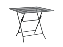 Mesa de jardim VIDAXL Antracite Metal (80x80x72 cm)