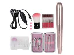 Máquina de furadeira elétrica portátil para unhas de 19000 RPM, ferramenta de manicure, conjunto multifuncional de cortador de unhas Slowmoose