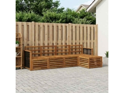 Vidaxl Conjunto De Sofás Para Exterior 5 Pcs Natural
