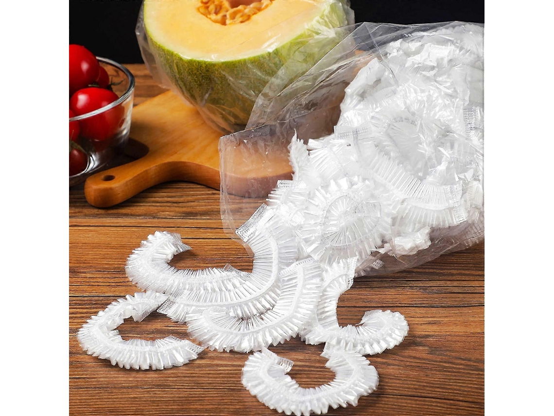 100 Tampas Elásticas para Armazenamento de Alimentos, Tampas Universais Elásticas, Látex Livre de BPA para Pratos e Tigelas