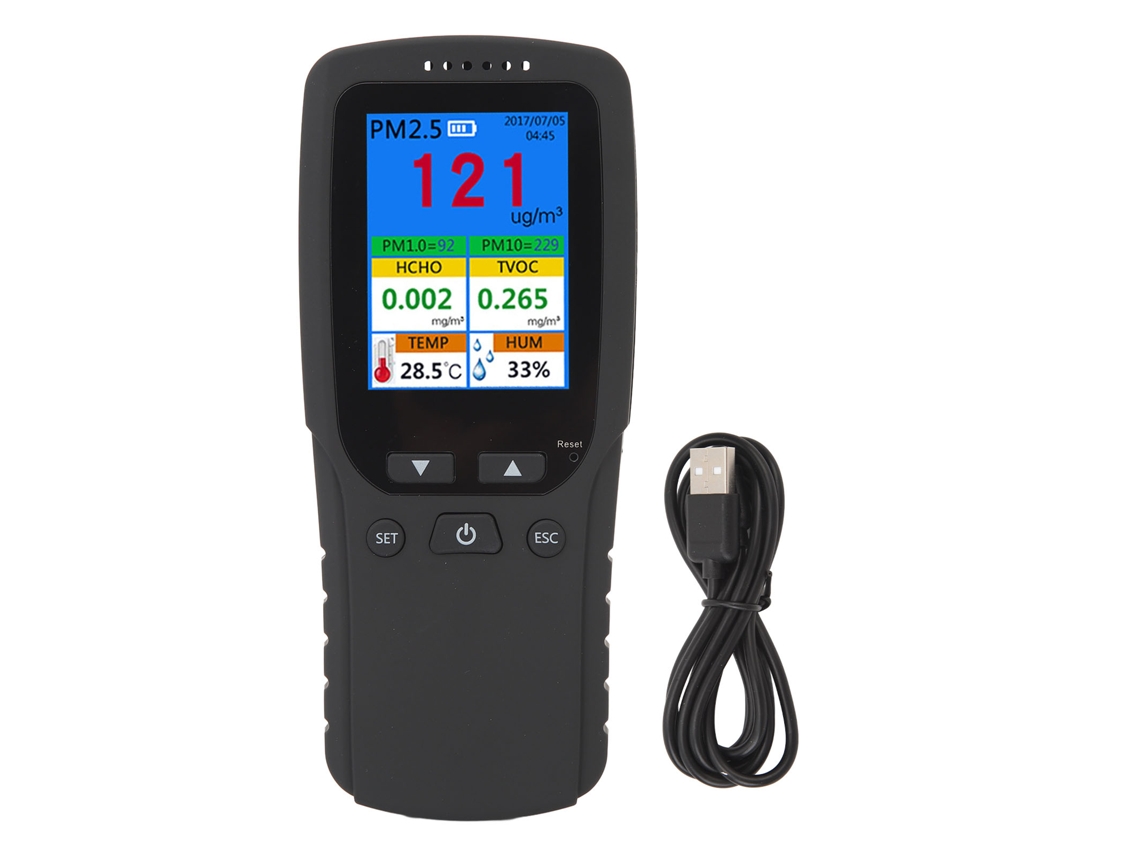 Detector De Formaldeído (ecrã Lcd De 2,8 Polegadas, Bateria Integrada)
