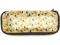 Estojo Divertido Com Estampa De Shiba Inu, Grande Capacidade, Organizador De Canetas, Nécessaire, Mochila Escolar, Bolsa