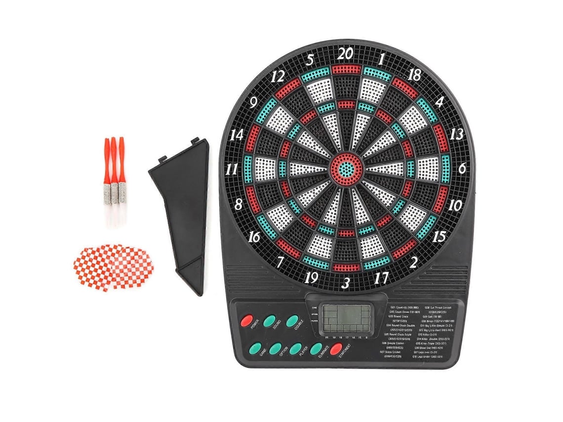 Dardos Eletrônico Com Pontuação Automática, Visor Lcd, Efeitos Sonoros E 159 Jogos.