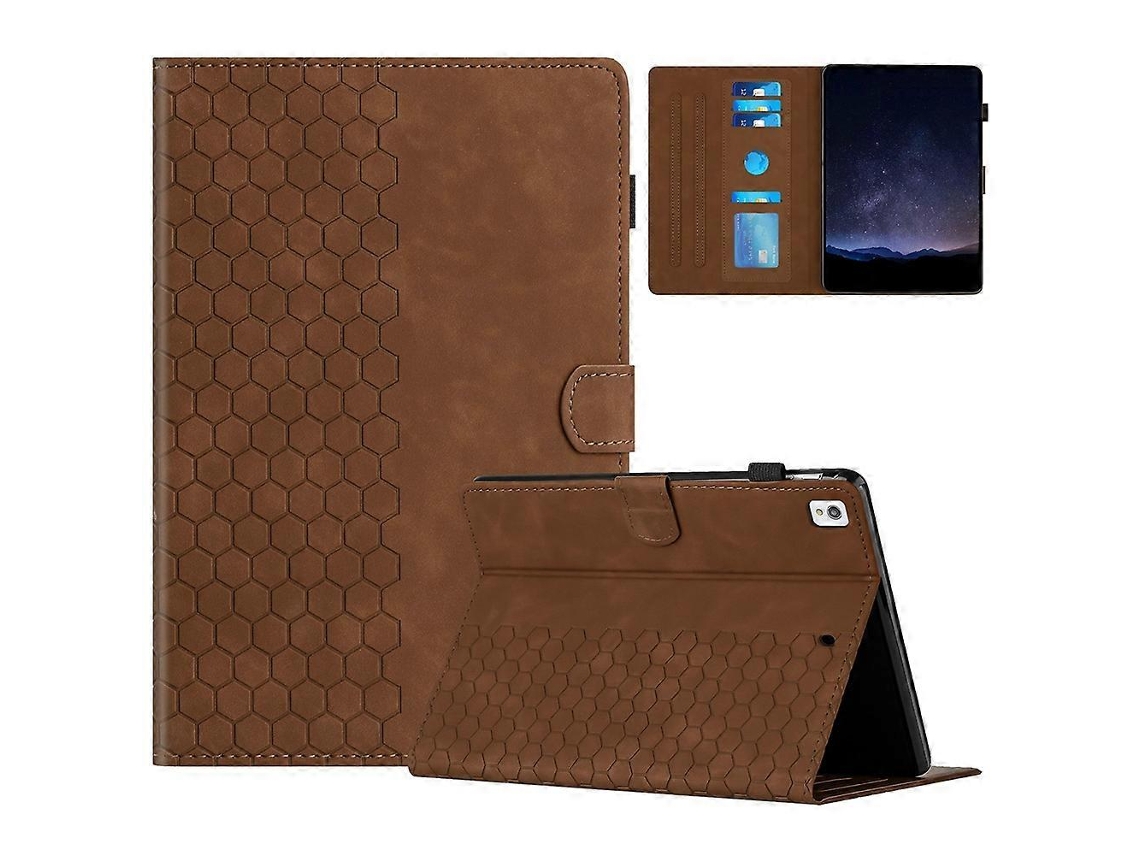 Capa Para Ipad 10.2 /(2020)/(2019) Com Estampa De Favo De Mel E Compartimento Para Cartão Verde Slowmoose (2021)