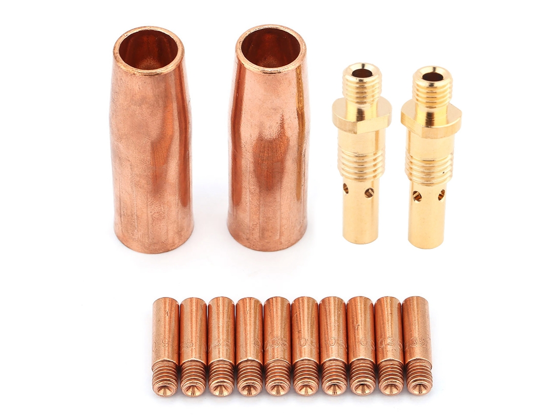 Kit Bico de 14 peças, difusor e bico para pistola de solda MIG Tweco