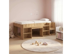 Vidaxl Estrutura de Cama Infantil com Armazenamento Carvalho Arttisan