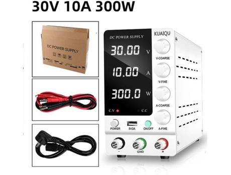Fonte de Alimentação Dc Ajustável 30V 10A ALIN1257-4 (Branco)