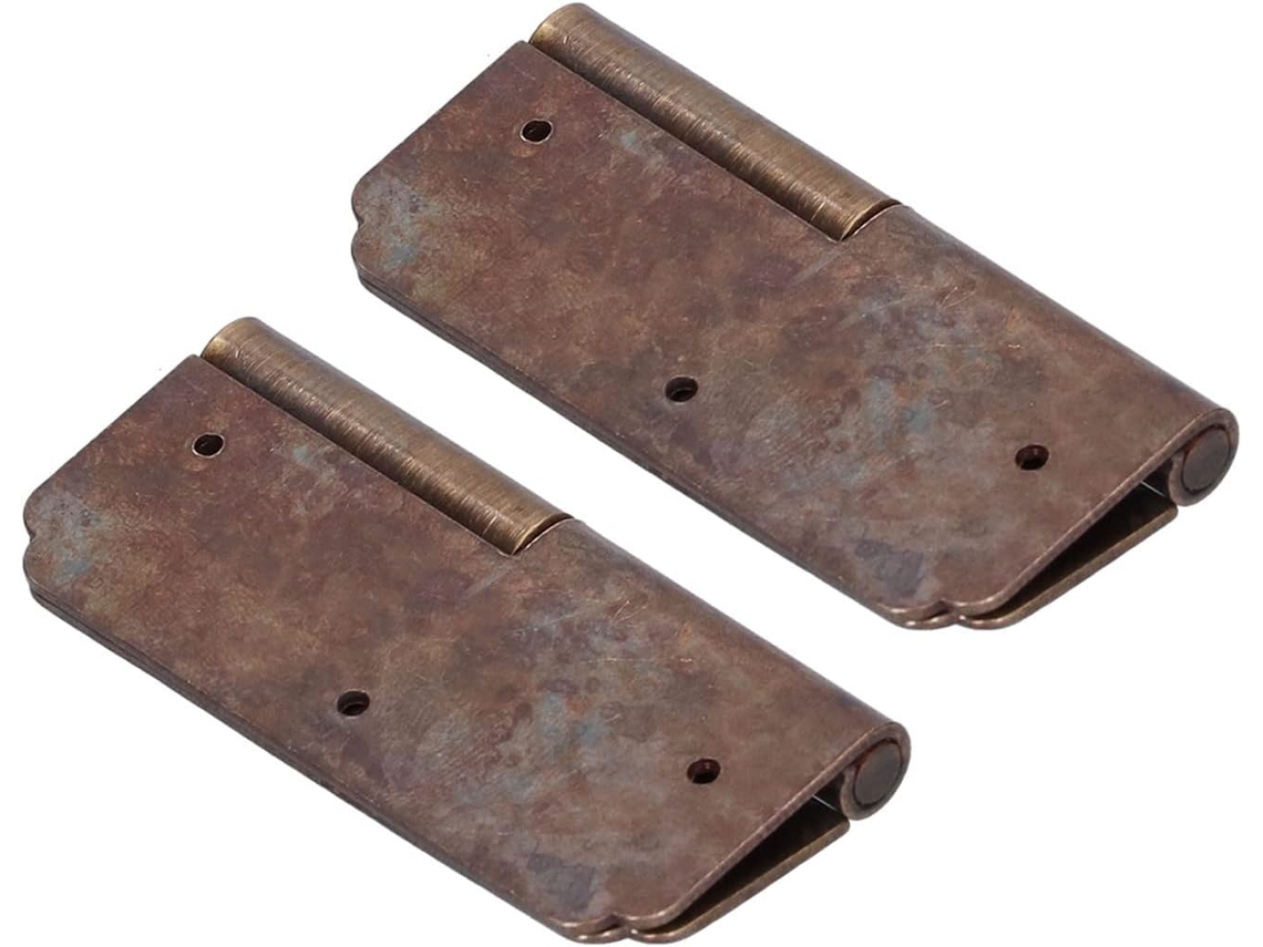 Dobradiça Zerodis Em Latão, Dobradiça Antiga De 6cm Para Armários, Com Juntas De Pino Duplo E Superfície Polida, Ideal