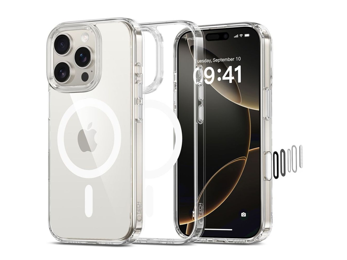 Capa Híbrida TECH PROTECT Flexair Para Magsafe Iphone 16 Pro Max Transparente