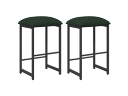 Maison Exclusive - Banco De Bar 2 Unid. Verde-escuro 40 X 32 X 64 Cm