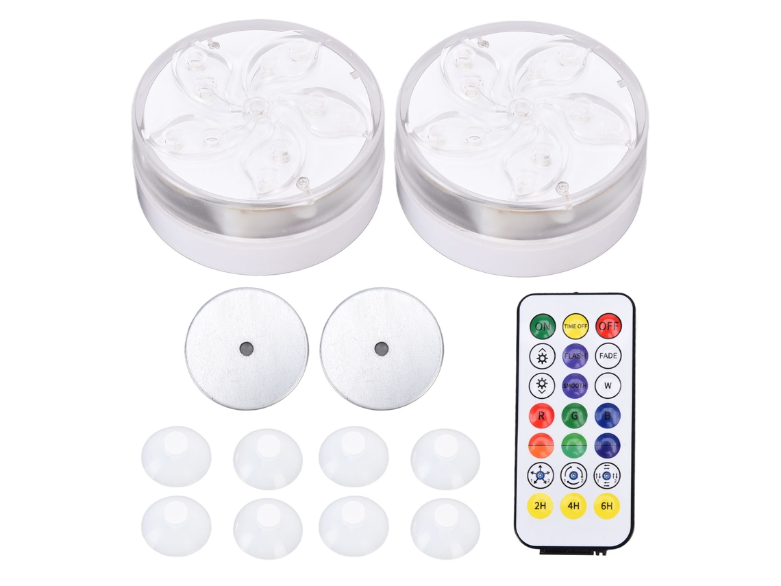 2026 luz Led para Piscina Ip68 Impermeable com 10 Cores Rgb Submarina e Controle Remoto de 21 Teclas