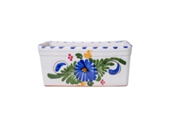 Jardinera ceramica flor 80x20 cm