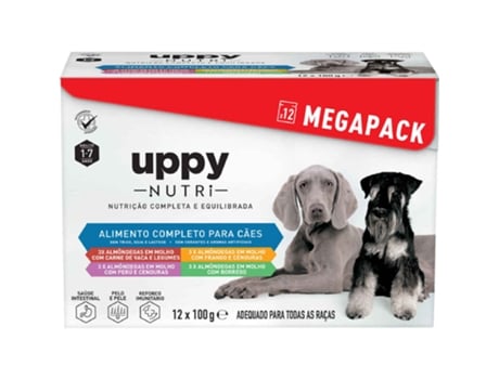 Comida Húmida Para Cão Adulto Sem Cereais Saquetas Uppy Nutri