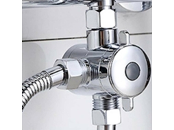 Adaptador T De 3 Vias De 1/2 Polegada Para Chuveiro De Banheira Com Suporte Para Braço E Válvula Desviadora