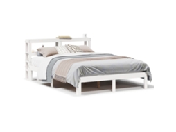 Estrutura de Cama com Cabeceira Sem Colchão Branco MAISON EXCLUSIVE 120x200 cm