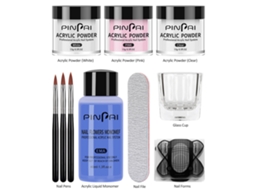 Kit De Unhas Acrílicas Com Pó E Líquido Monômero Para Extensão E Escultura De Unhas Artísticas
