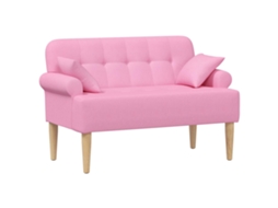 Conjunto 1 Móveis Modernos Vidaxl Rosa Tecido (120 X 65 X 79 Cm)