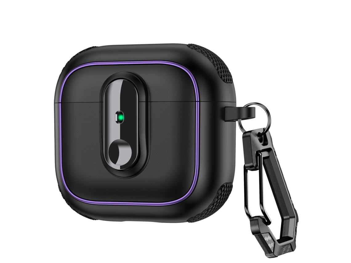 Capa De Silicone Premium Para Airpods3 Com Chaveiro Preto Panoona