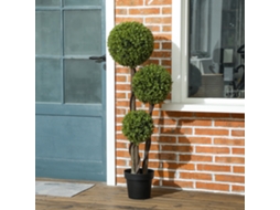 Buxo Artificial 115cm, Vaso, Verde.-kd