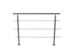 Corrimão De Escada De Aço Inoxidável (especificação: 100×102,5 Cm, Estrutura De Três Barras Horizontais)