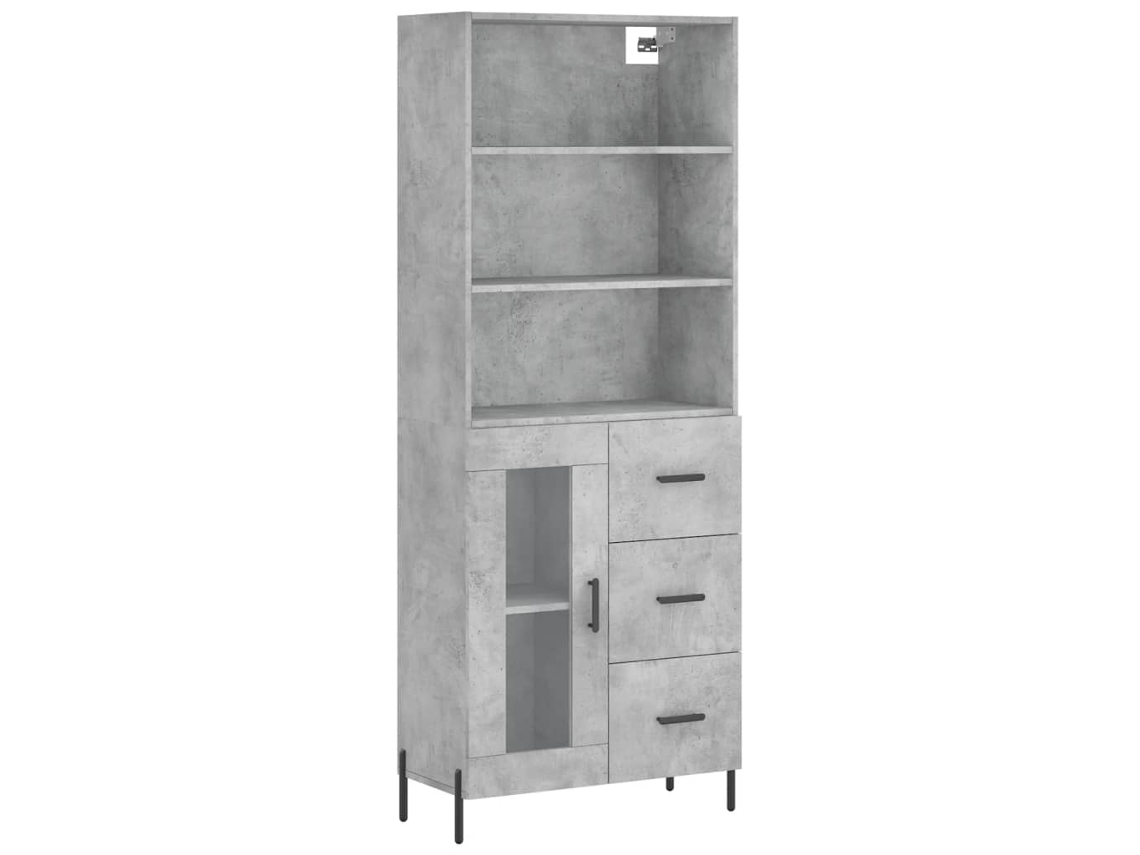 Highboard, Highboards Vidaxl Cinzeto Madeira Processada (n/a)