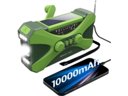 Rádio de Emergência com Manivela, Meteorológico e Bateria Externa AQUAFORGE