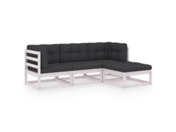 Garden Lounge Set, Garden Lounge Sets Vidaxl Branco Madeira De Pinho (n/a)