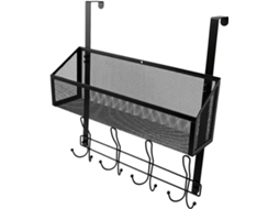 Organizador De Porta Asixxsix Com Gancho, Altura Ajustável, Metal Resistente, Capacidade De 22, 7kg 50 Libras