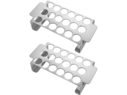 Grelha Inoomp de Aço Inoxidável com 2 Peças, com Furos, Suporte para Jalapeños e Frango, para Churrasco e Defumador., CHABERLU