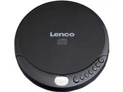 LEITOR CD LENCO CD 010 — LEITOR CD LENCO CD 010, funcionamento a pilhas ou a corrente, compartimento para carregamento de pilhas, inclui auriculares, leitor de cd, cd-r/rw