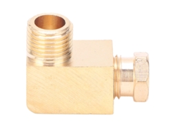 Conector de cotovelo de latão para tubos de óleo, bloco retangular, adaptador para conexões PL610.